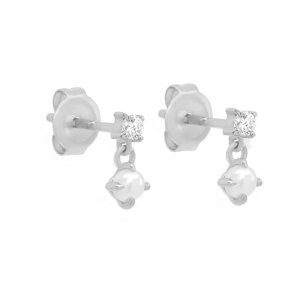FE1729 925 Sterling Silver Freshwater Pearl Stud Earring