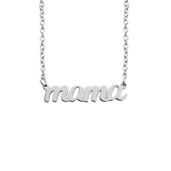 FX0468 925 Sterling Silver MAMA Pendant Necklace