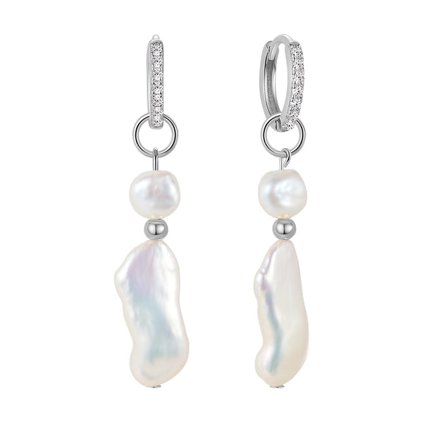 FE1720 925 Sterling Silver Freshwater Pearl Earring