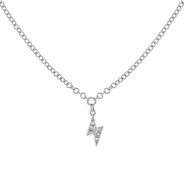 FX0539 925 Sterling Silver Lightning Pendant Necklace