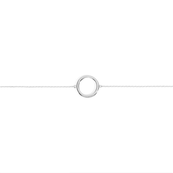FS0139 925 Sterling Silver Round Circle Bracelet