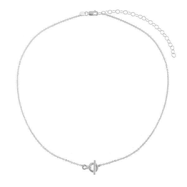 FA0004 925 Sterling Silver Dainty Toggle Anklet