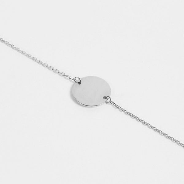 FS0039 925 Sterling Silver Gold Coin Bracelet