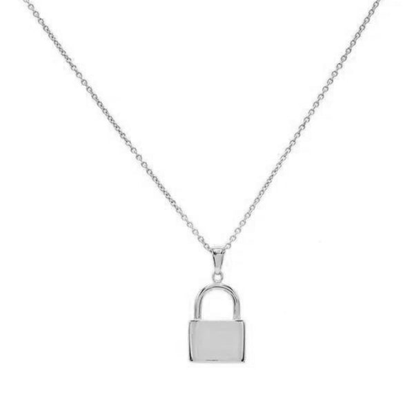 FX0347 925 Sterling Silver Lock Choker Necklace