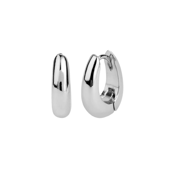 FE1610 925 Sterling Silver Belle Gold Hoop Earrings