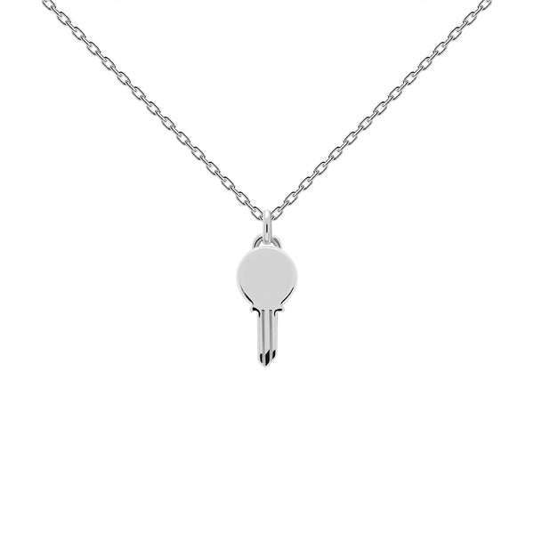 FX0398 925 Sterling Silver Key Pendant Necklace