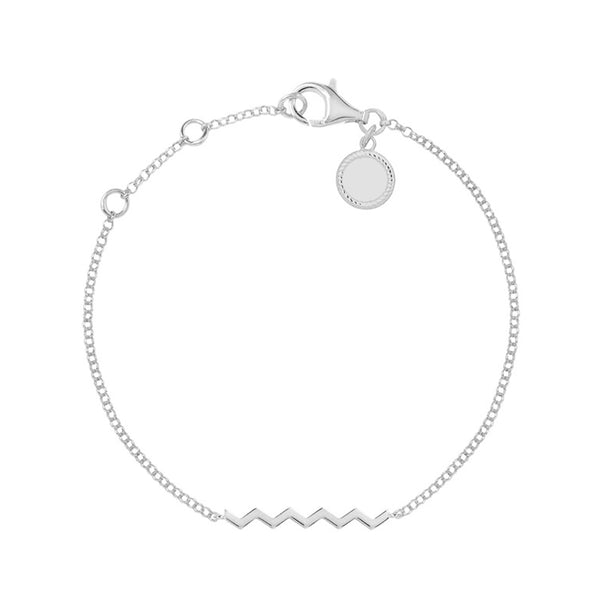 FS0016 925 Sterling Silver Zigzag Bracelet