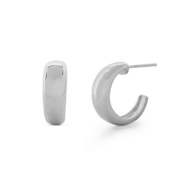 FE0769 925 Sterling Silver Simple Hoop Earrings