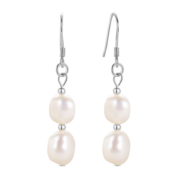 FE1692 925 Sterling Silver Freshwater Pearl Earring