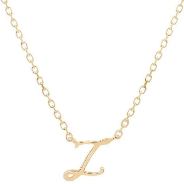 FX0542 925 Sterling Silver Letter Pendant Necklace