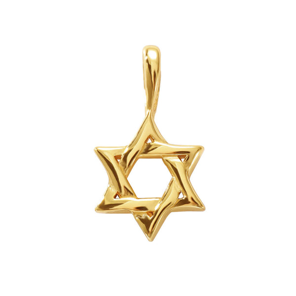 VFD0264 18K Gold Hexagram Necklace Charm Pendant