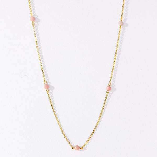 VFX0288 Birthstone Beaded Chain Necklace