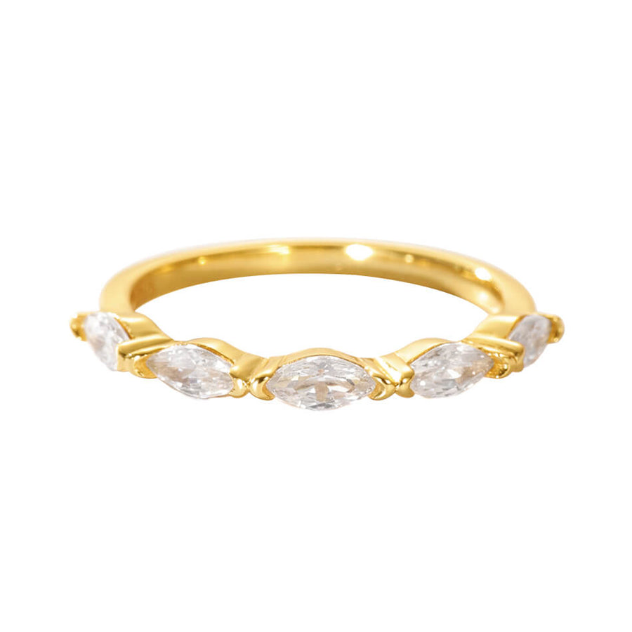 VFJ0180 Marquise Cubic Zirconia Opal Women Wedding Ring
