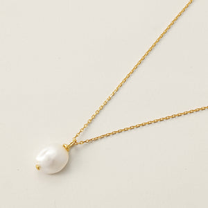 PN0141 925 Sterling Silver Baroque Pearl Pandent Necklace