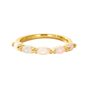 VFJ0180 Marquise Cubic Zirconia Opal Women Wedding Ring