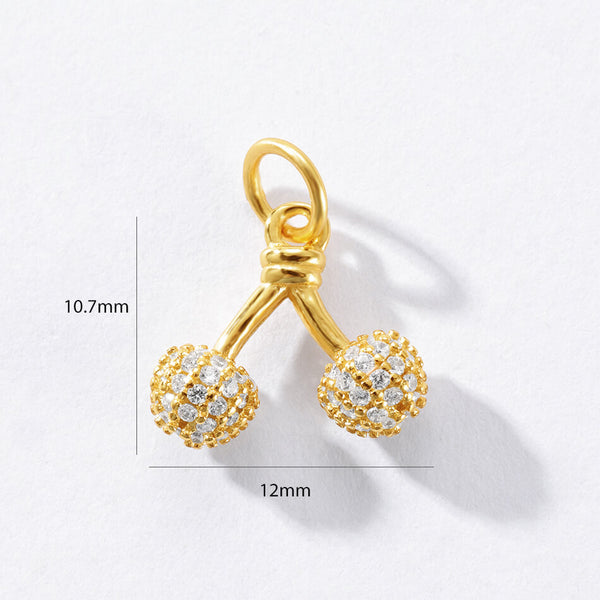 VFD0255 Dainty Fruit Cherry Necklace Charm Pendant