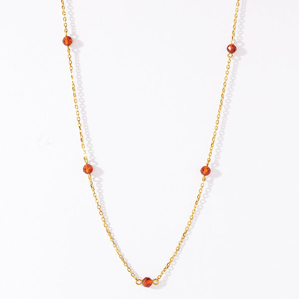 VFX0288 Birthstone Beaded Chain Necklace