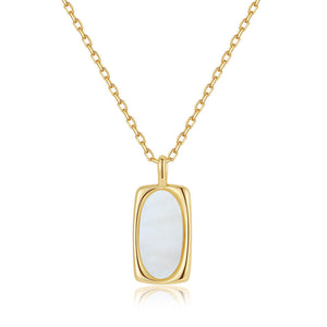 VFX0415 Rectangle Mother Of Pearl Necklace