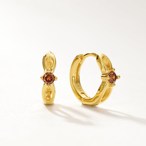 VFE0287 Birthstone Hoop Earrings