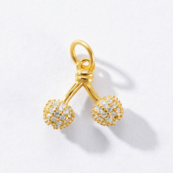 VFD0255 Dainty Fruit Cherry Necklace Charm Pendant