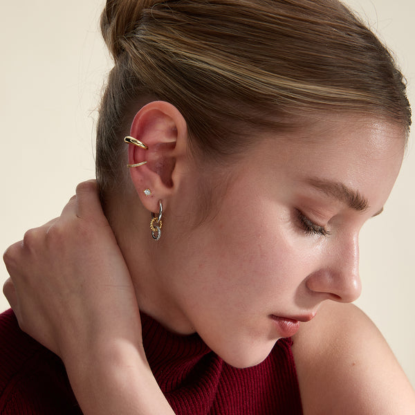 BVFE1256 Smooth-finish clip-on earrings