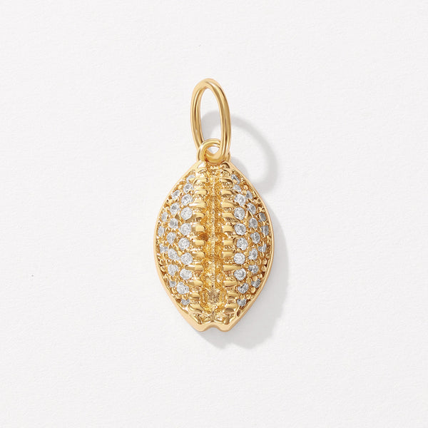 VFD0808 Zircon Conch Shell Pendant Charm
