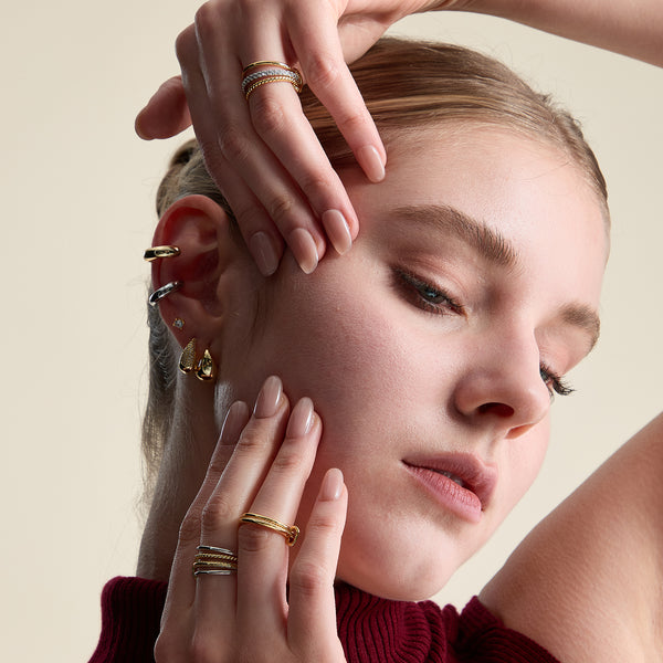 BVFE1239 High Polish Chunky Ear Cuff
