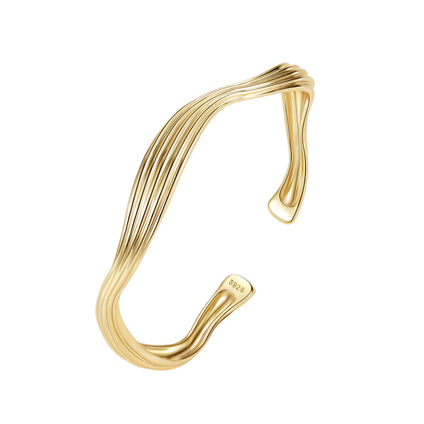 BVFS0790 Wave Cuff Bangle