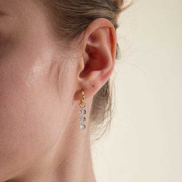 VFE1081 3-CZ Tennis Drop Earrings