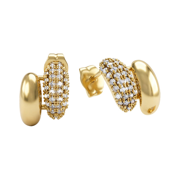 BVFE1043 Double Dome Stud Earrings