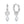 VFE1088 Marquise-Cut CZ Pave Hoop Earrings