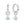 VFE1087 Round CZ Pave Hoop Earrings