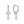VFE1089 Kite Shape Pave CZ Hoop Earrings