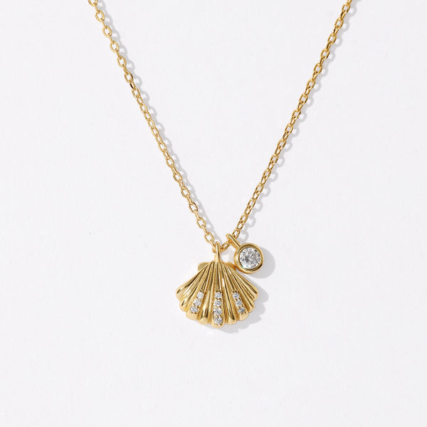 VFX0767 Scallop Pendant Necklace