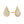 VFE0800 Teardrop-Shaped Fully Paved Stud Earrings