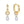 VFE1086 Teardrop-Shaped Pave Hoop Earrings
