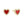 VFE0793 Red Agate Black Agate Mother of Pearl Heart Stud Earrings