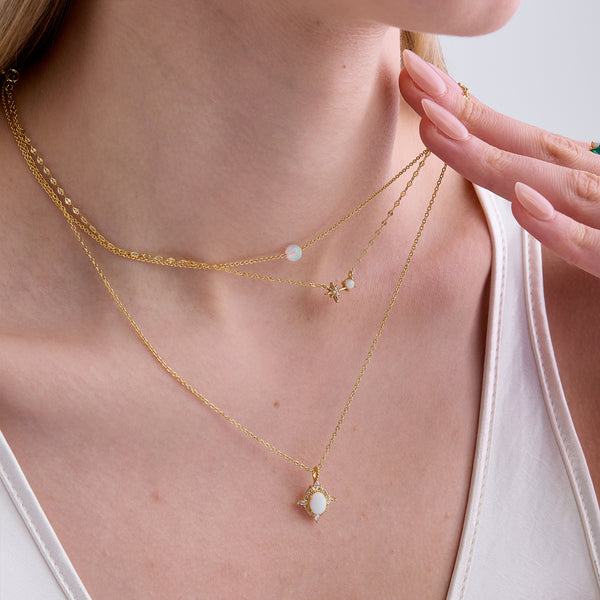 VFE0382 & VFX0381 Ball Opal Jewelry Set