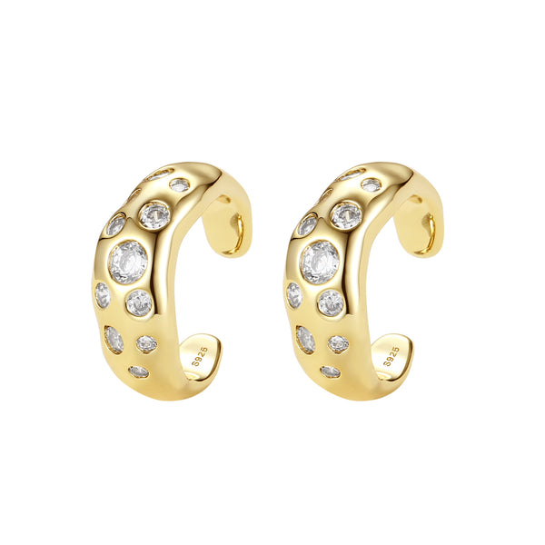 BVFE1264 Sparkle CZ Ear Cuff Earrings