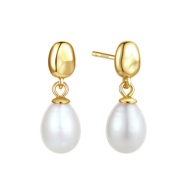 VFE1074 Pearl Stud Dangle Earrings