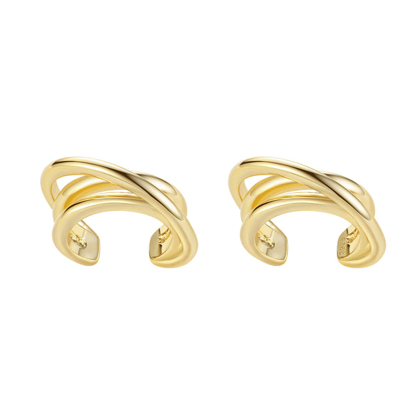 BVFE1250 Exquisite multi-strand geometric crossover ear cuffs