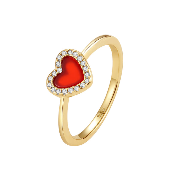 VFJ0792 Gemstone Heart Ring