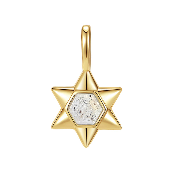 VFD0832 Hexagonal Star of David Charm