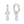 VFE1086 Teardrop-Shaped Pave Hoop Earrings