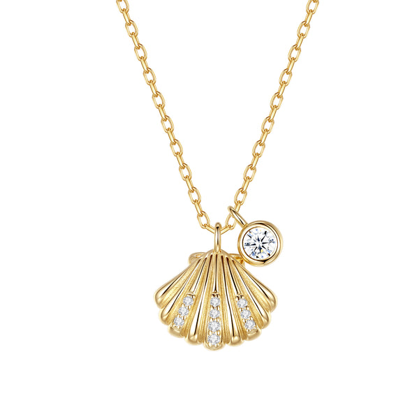 VFX0767 Scallop Pendant Necklace