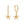 BVFE0804  Starflish Dangle Hoop Earrings