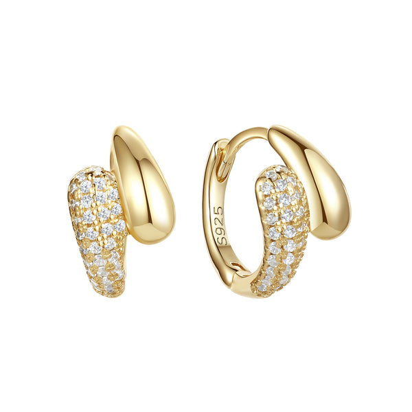 VFE1044 Cubic Dome Hoop Earrings