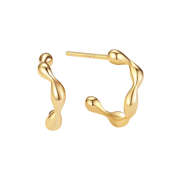 VFE1356 Essence Organically Shaped Open Hoop Earrings