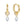 VFE1088 Marquise-Cut CZ Pave Hoop Earrings
