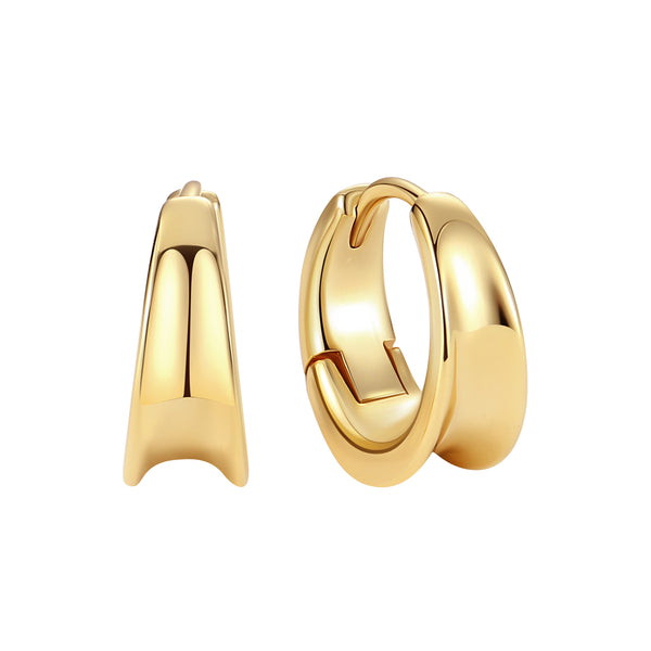 BVFE1344 Polish Chunku Huggie Earrings